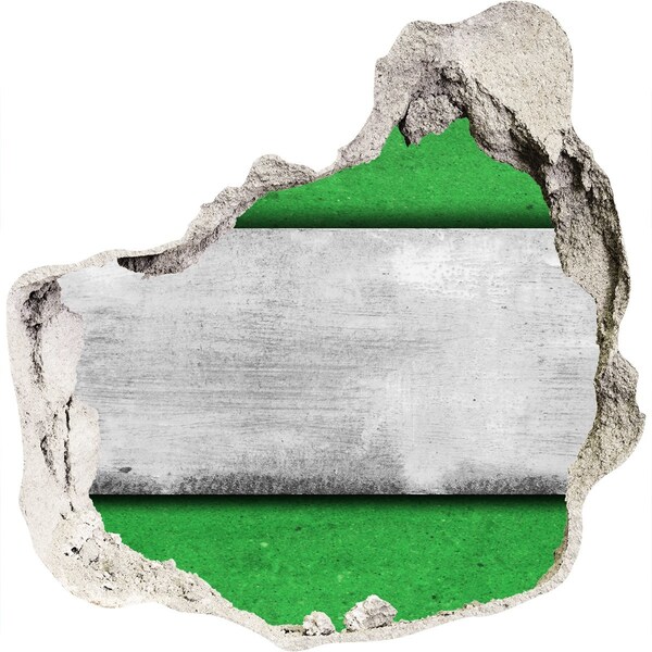 3D wall hole Green concrete wall