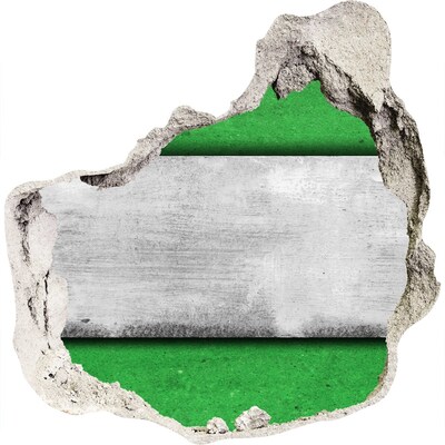 3D wall hole Green concrete wall