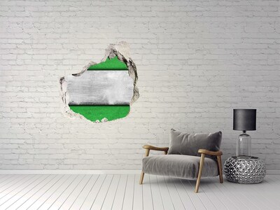 3D wall hole Green concrete wall