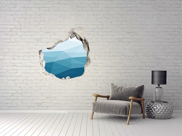 Hole wall sticker The underwater world in the hole