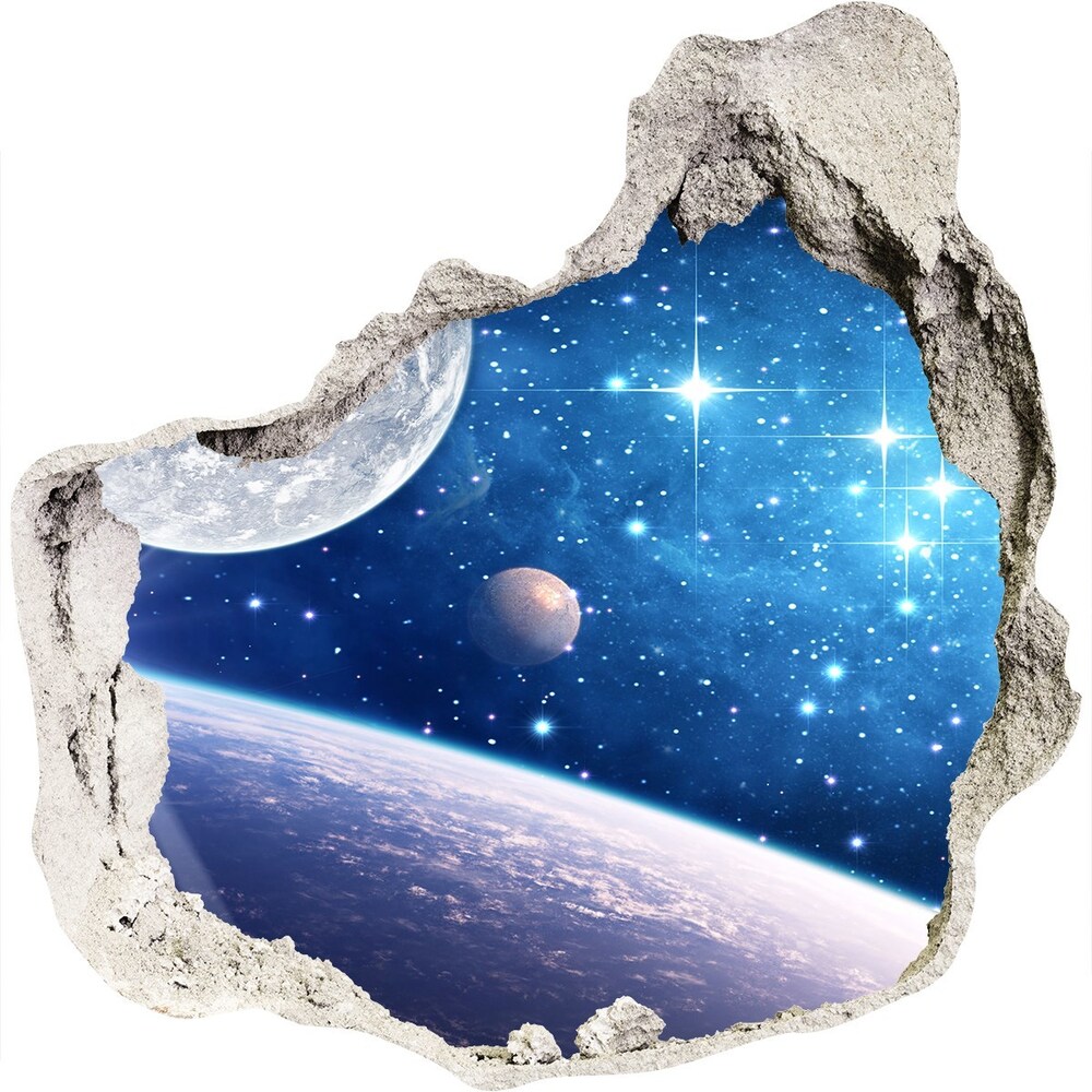 Hole in the wall sticker Moon