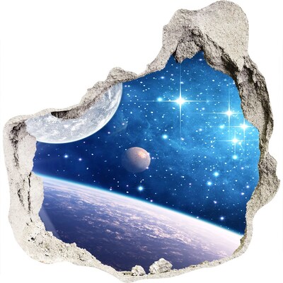 Hole in the wall sticker Moon