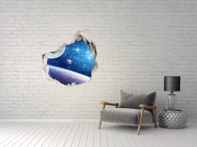 Hole in the wall sticker Moon