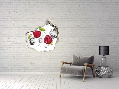 Hole in the wall decal Raspberry and water