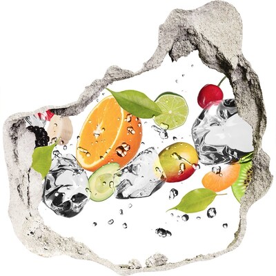 Hole wall sticker Fruit and water