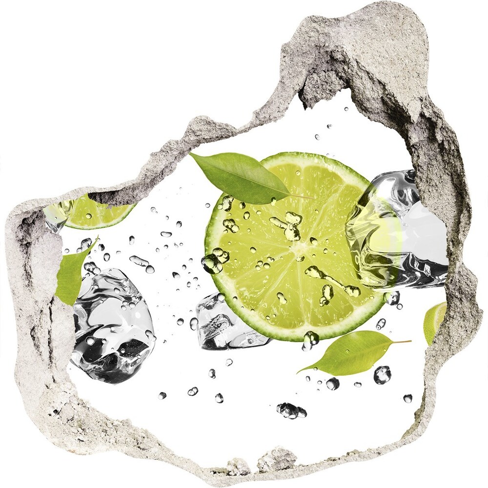 Hole in the wall decal Lime and water