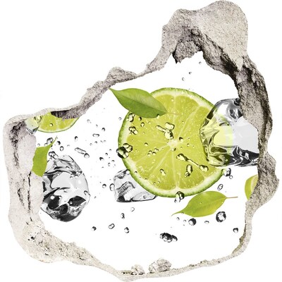 Hole in the wall decal A refreshing cocktail with lime
