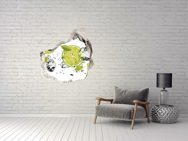 Hole in the wall decal Lime and water