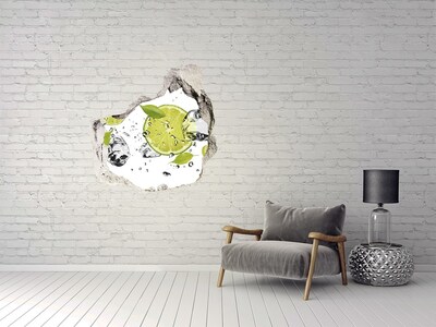 Hole in the wall decal A refreshing cocktail with lime