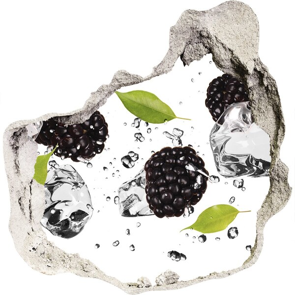 Hole in the wall decal Fruit explosion in concrete