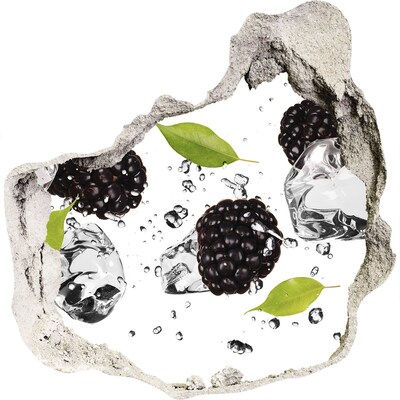 Hole in the wall decal Fruit explosion in concrete