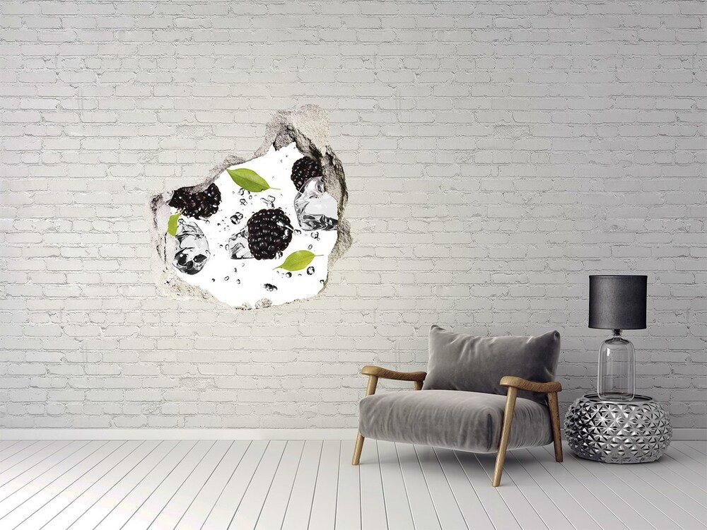 Hole in the wall decal Cherries and water