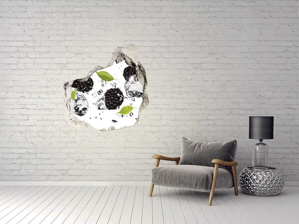 Hole in the wall decal Fruit explosion in concrete
