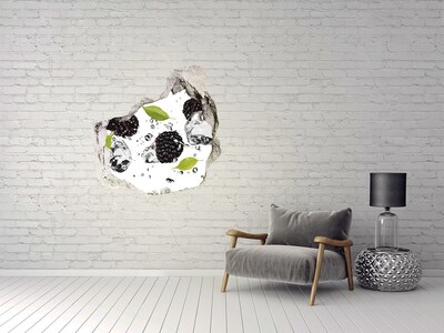 Hole in the wall decal Fruit explosion in concrete