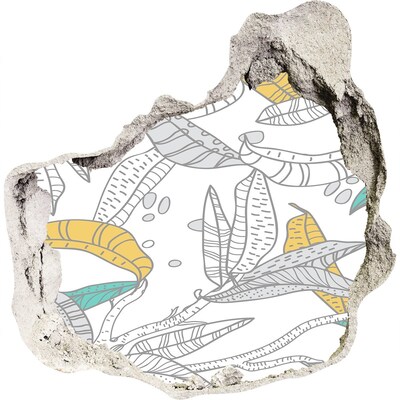 Hole in the wall decal A tropical oasis amidst concrete