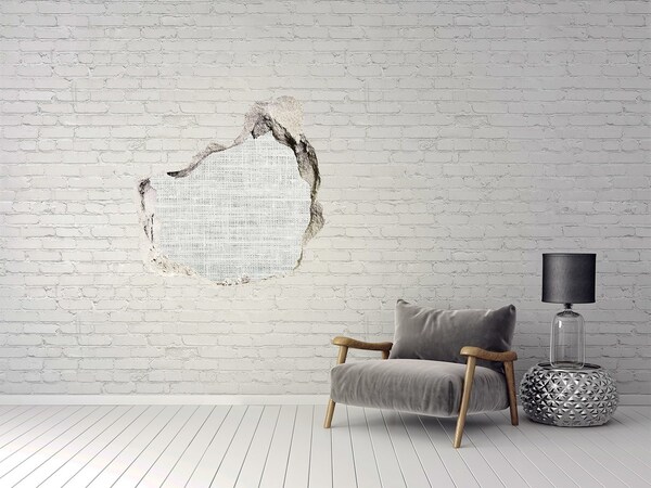 Hole wall sticker Linen white canvas