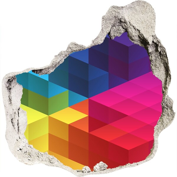 3D wall hole Colorful illusion of space