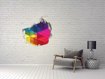 3D wall hole Geometric background