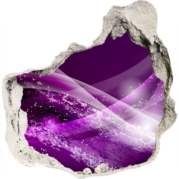 3D wall hole Purple space in the wall