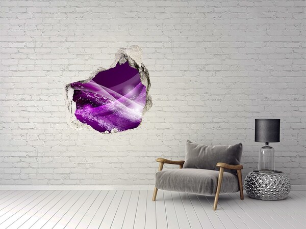 3D wall hole Purple space in the wall