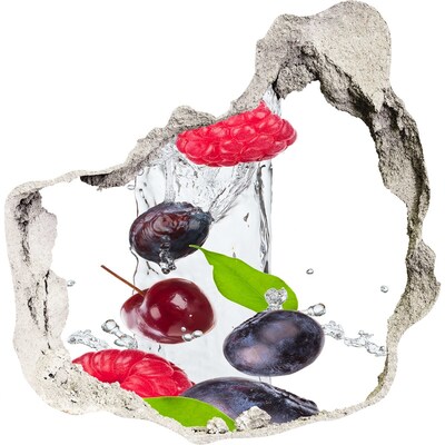 Hole in the wall sticker Fruit and water