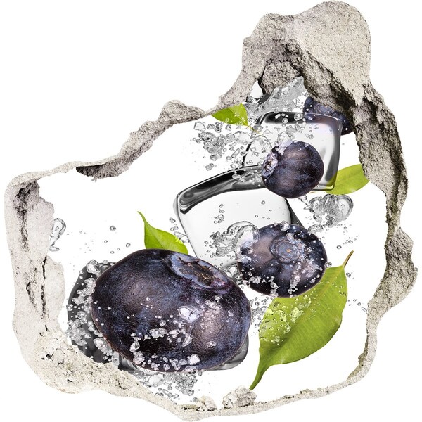 3D wall hole wallpaper Fruity Ice Waterfall