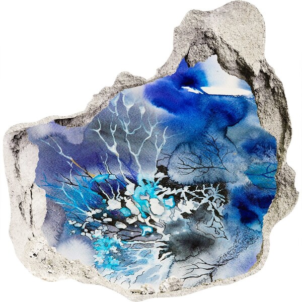 Hole wall sticker The underwater world in the hole