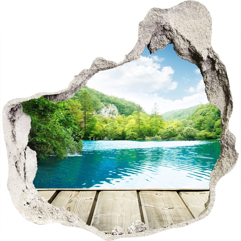 Hole in the wall decal Waterfall in the forest