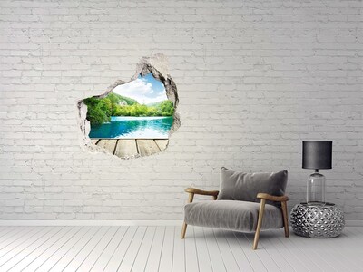 Hole in the wall decal Waterfall in the forest