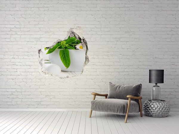 Hole in the wall sticker Mortar and herbs