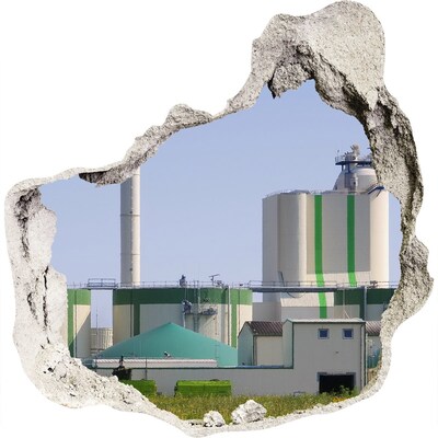 Hole in the wall sticker Biogas plant