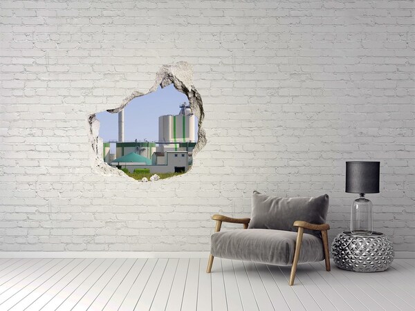 Hole in the wall sticker Biogas plant