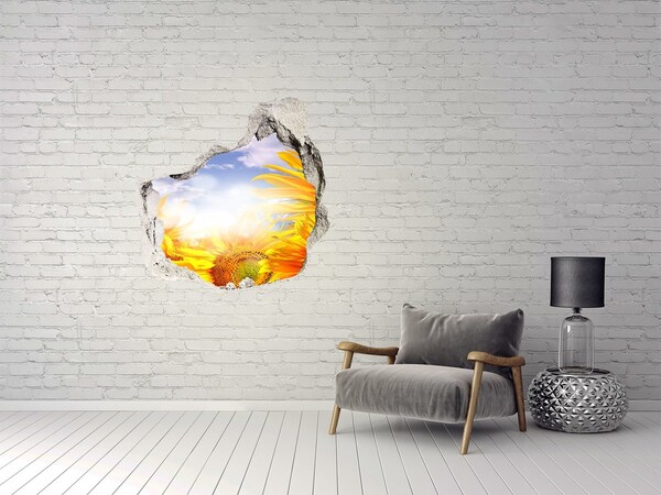Hole in the wall sticker Sunflowers in the sunlight