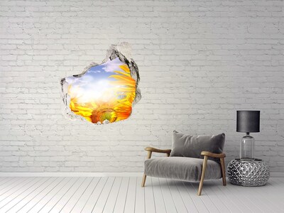 Hole in the wall sticker Sunflowers in the sunlight