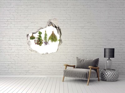 3D wall hole wallpaper Herbal string