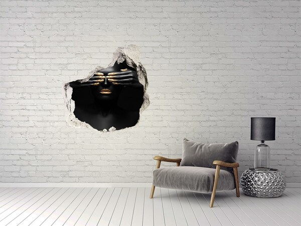 Hole wall sticker Covered eyes