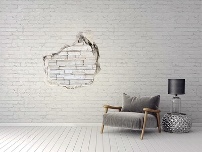 Hole wall sticker White wall stone