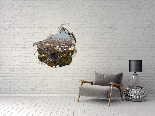 Hole in the wall decal View of Los Angeles