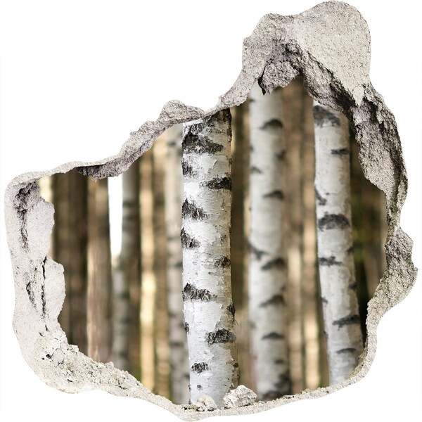 Hole wall sticker A forest oasis in concrete