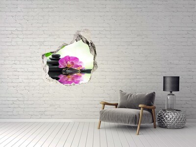 Hole wall sticker Relaxing orchid garden