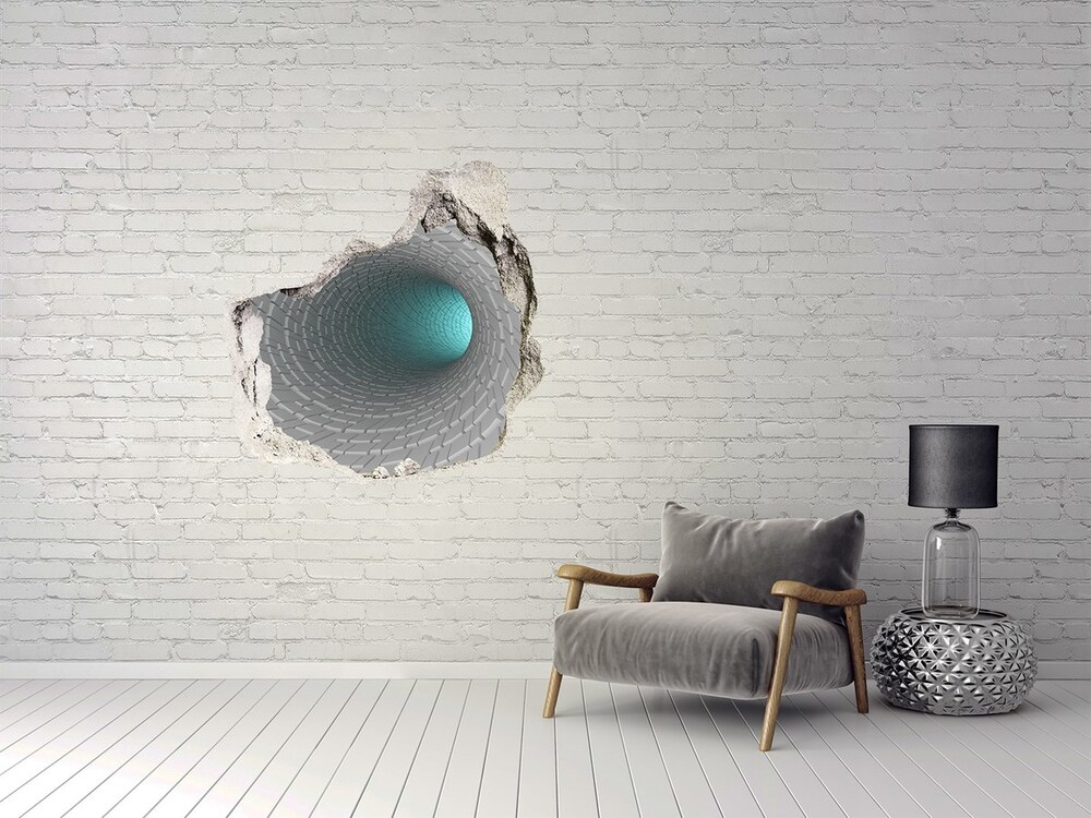 Hole wall sticker 3D tunnel