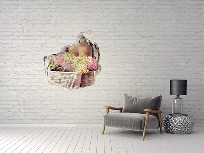 3D wall hole wallpaper A flower corner in the garden