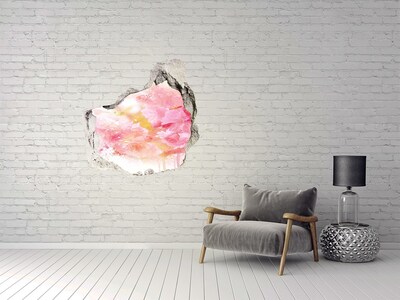 Hole in the wall decal A floral landscape behind a hole in the wall