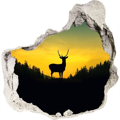 Hole in the wall decal Deer