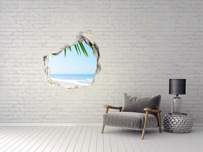Hole in the wall decal Tropical paradise by the sea