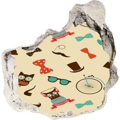 Hole in the wall sticker Stylish patterns and accessories