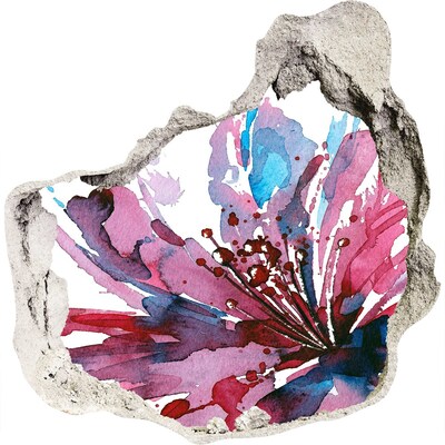 Hole in the wall sticker Abstract flower