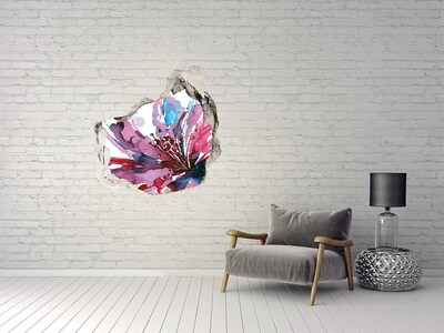 Hole in the wall sticker Abstract flower