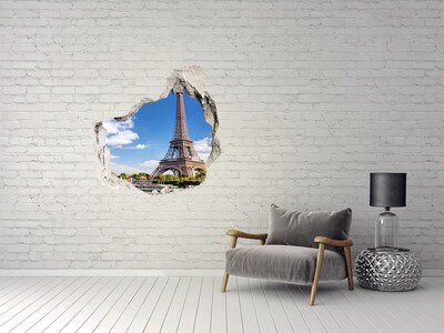 Hole wall sticker Eiffel Paris tower