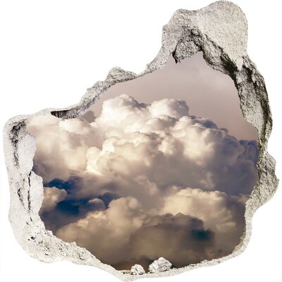 Hole in the wall decal Clouds behind the wall